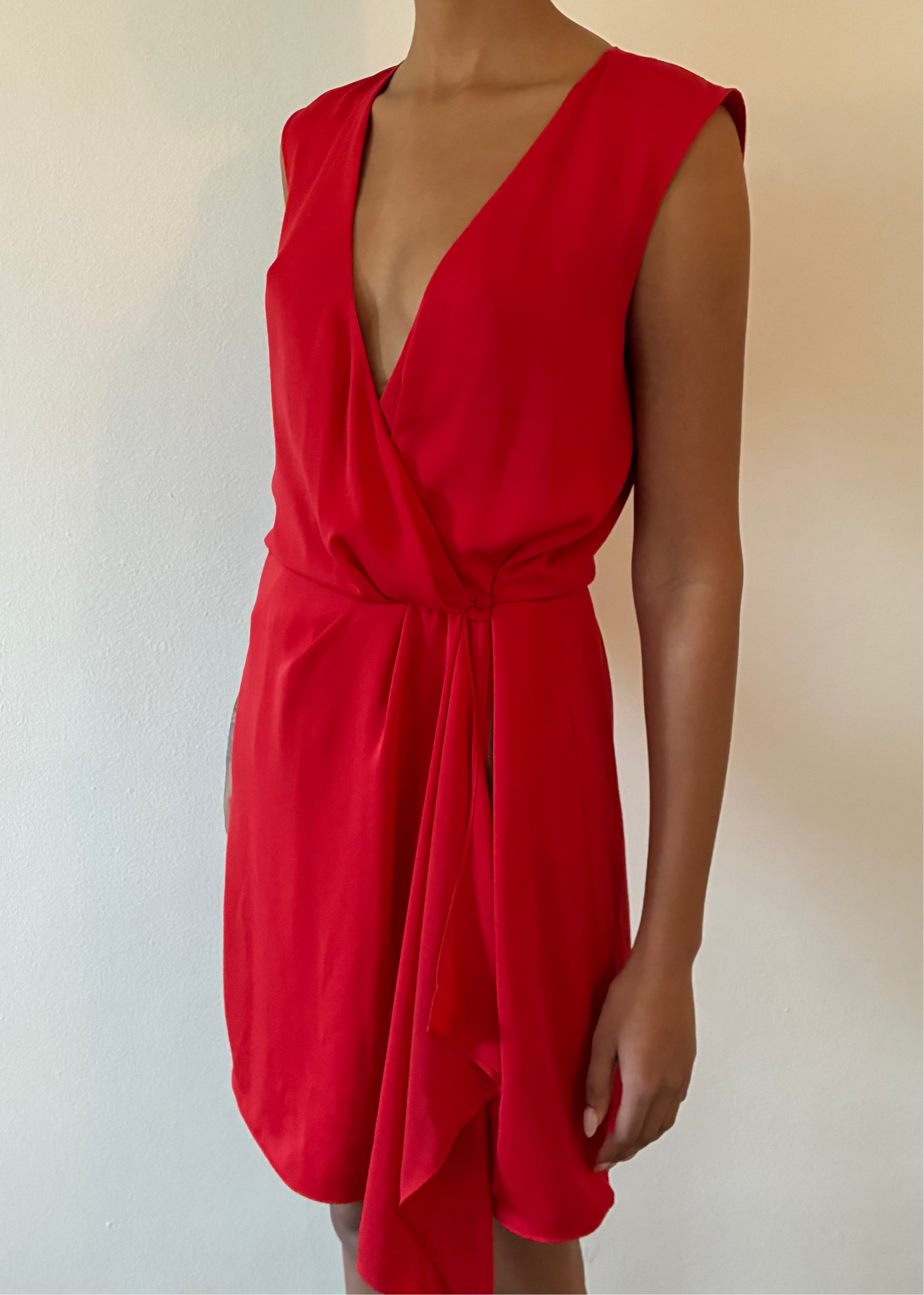 Aritzia Talula Red Wrap Dress