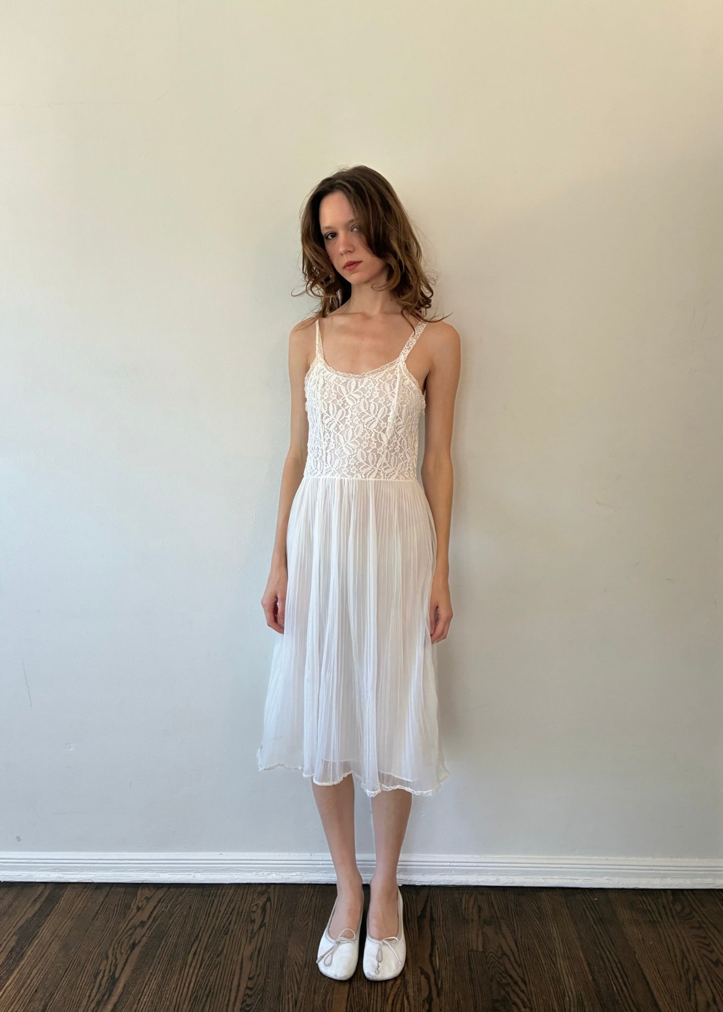 LACE MIDI SLIP DRESS