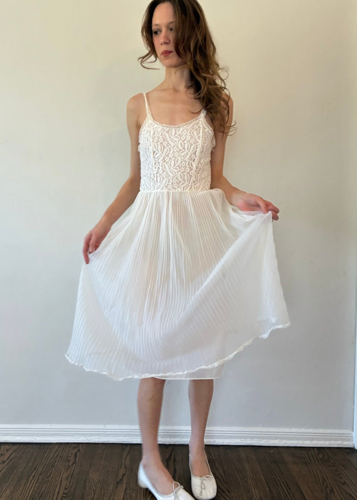 LACE MIDI SLIP DRESS
